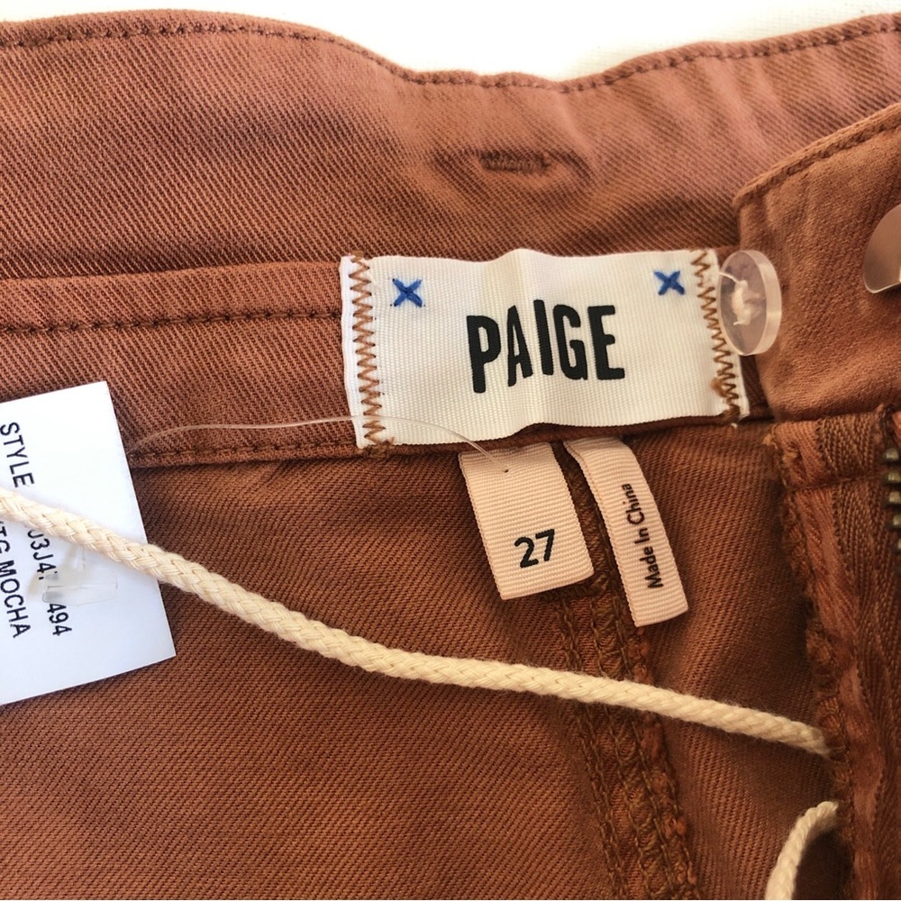 PAIGE High Waist Drawstring Shorts in Rust MK - Picture 4 of 5
